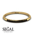 Half Eternity Band With Black Diamond - Ayla No. 7