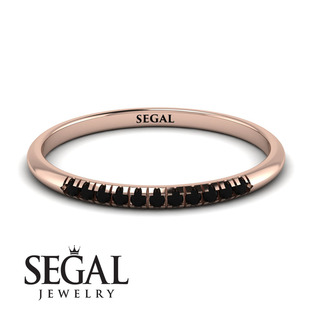 Half Eternity Band With Black Diamond - Ayla No. 8