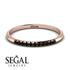 Half Eternity Band With Black Diamond - Ayla No. 8