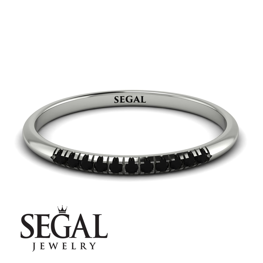 Half Eternity Band With Black Diamond - Ayla No. 9