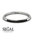 Half Eternity Band With Black Diamond - Ayla No. 9