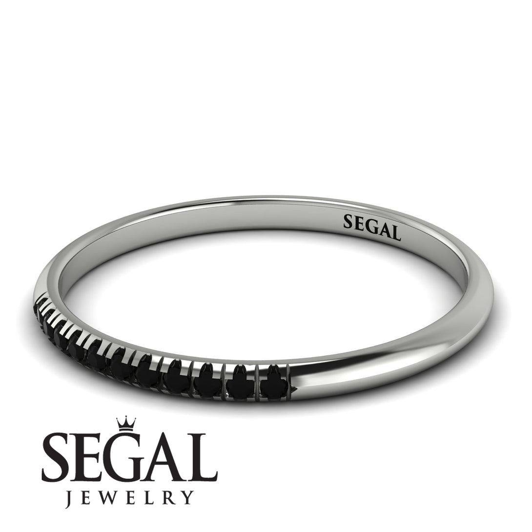 Half Eternity Band With Black Diamond - Ayla No. 9