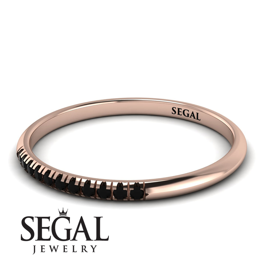 Half Eternity Band With Black Diamond - Ayla No. 8