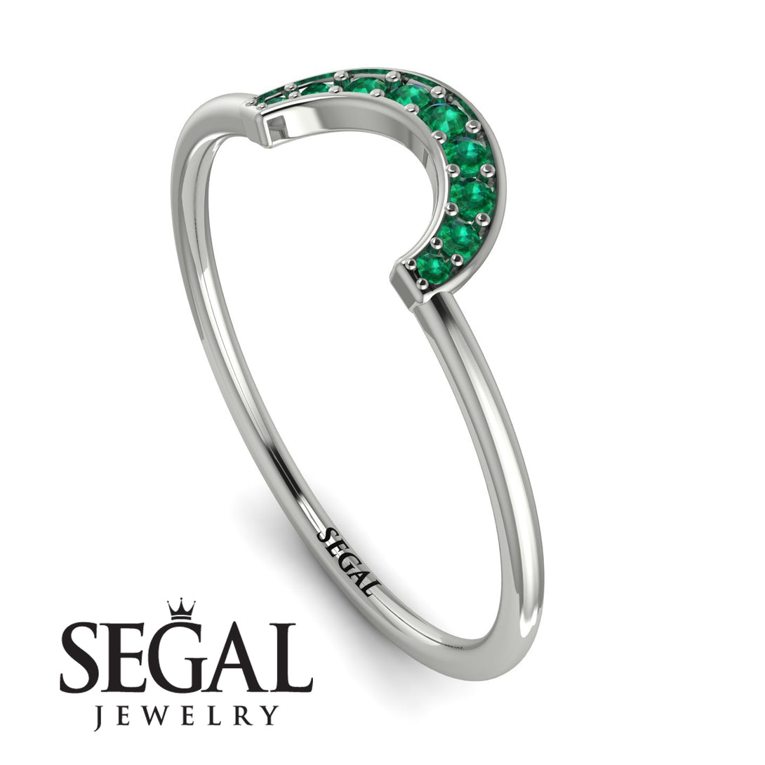 Half Round Stacking Emerald Ring - Alana No. 6