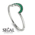 Half Round Stacking Emerald Ring - Alana No. 6