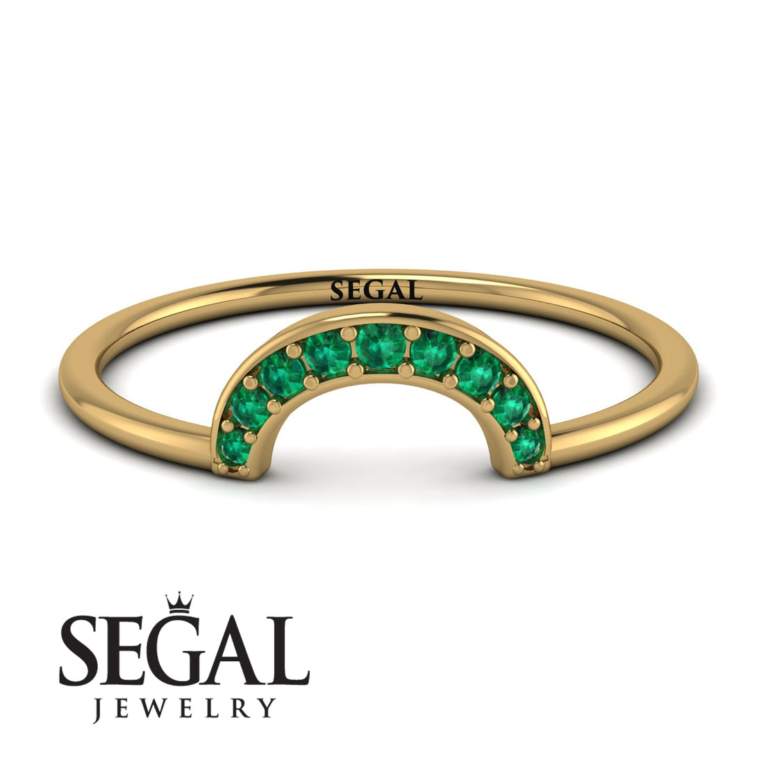 Half Round Stacking Emerald Ring - Alana No. 4
