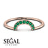 Half Round Stacking Emerald Ring - Alana No. 5