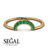 Half Round Stacking Emerald Ring - Alana No. 4 image 6