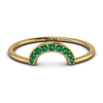 Half Round Stacking Emerald Ring - Alana No. 4 image 1