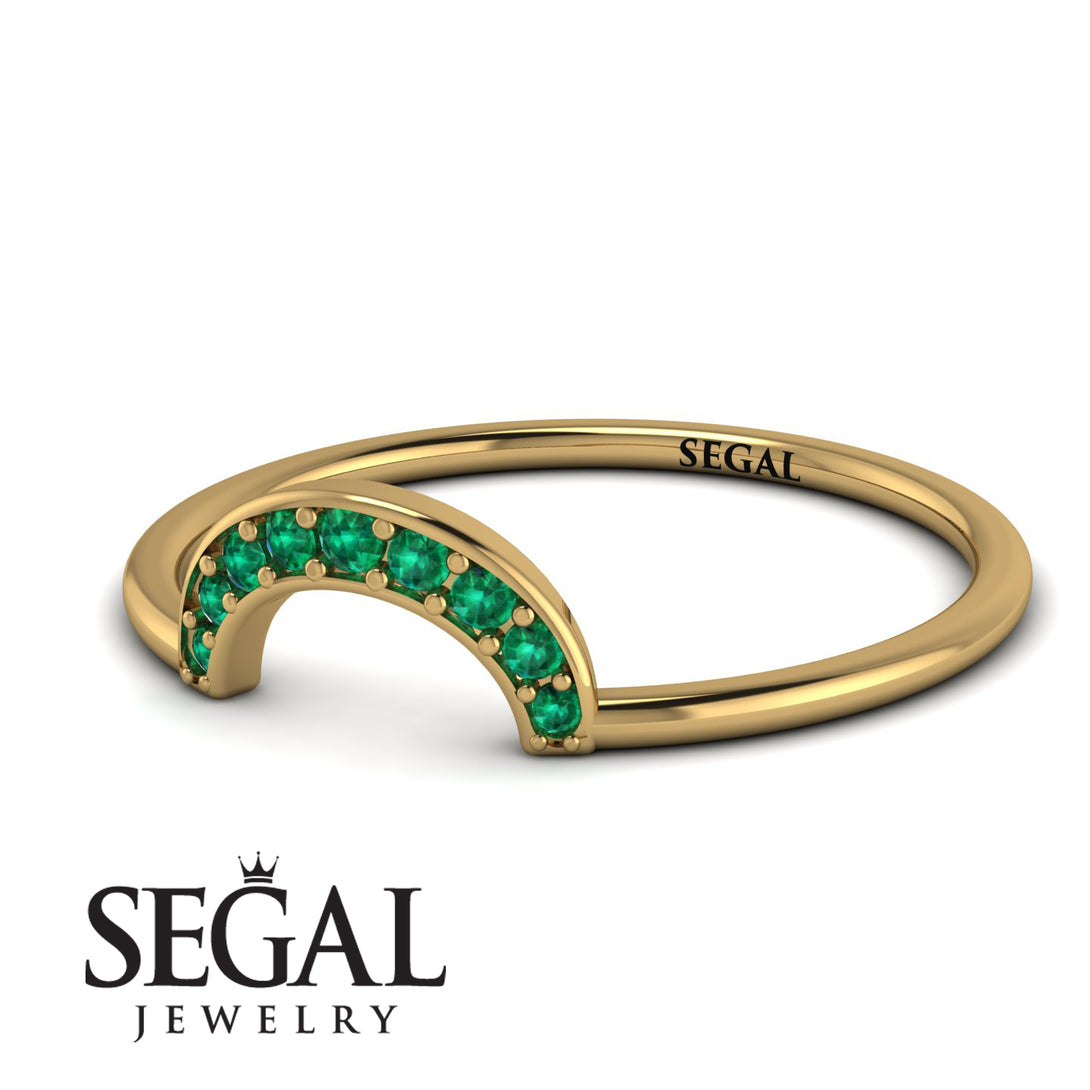 Half Round Stacking Emerald Ring - Alana No. 4
