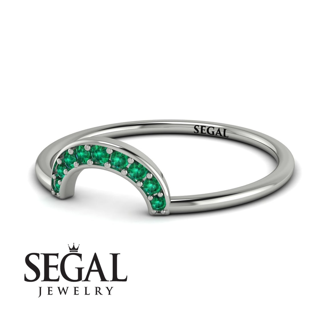 Half Round Stacking Emerald Ring - Alana No. 6