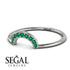 Half Round Stacking Emerald Ring - Alana No. 6