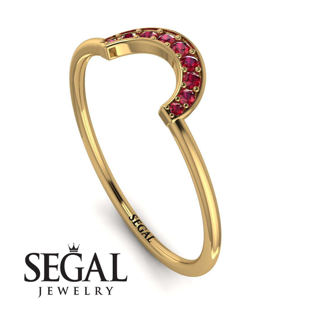 Half Round Stacking Ruby Ring - Alana No. 10