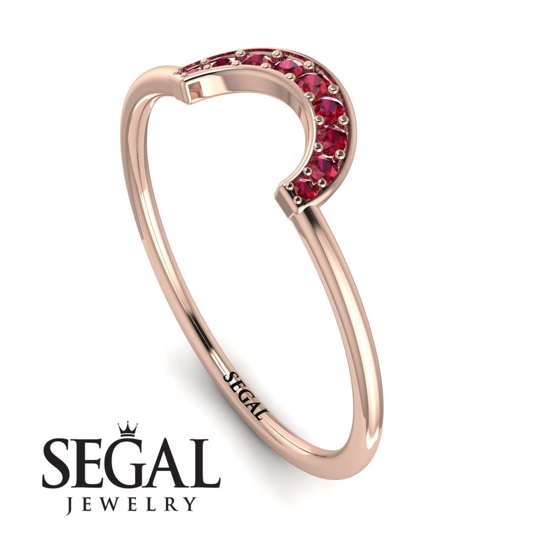 Half Round Stacking Ruby Ring - Alana No. 11