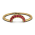 Half Round Stacking Ruby Ring - Alana No. 10