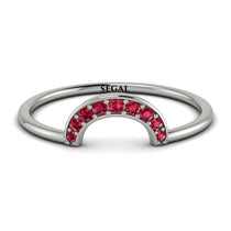 Half Round Stacking Ruby Ring - Alana No. 12 image 1