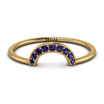 Half Round Stacking Sapphire Ring - Alana No. 13 image 1