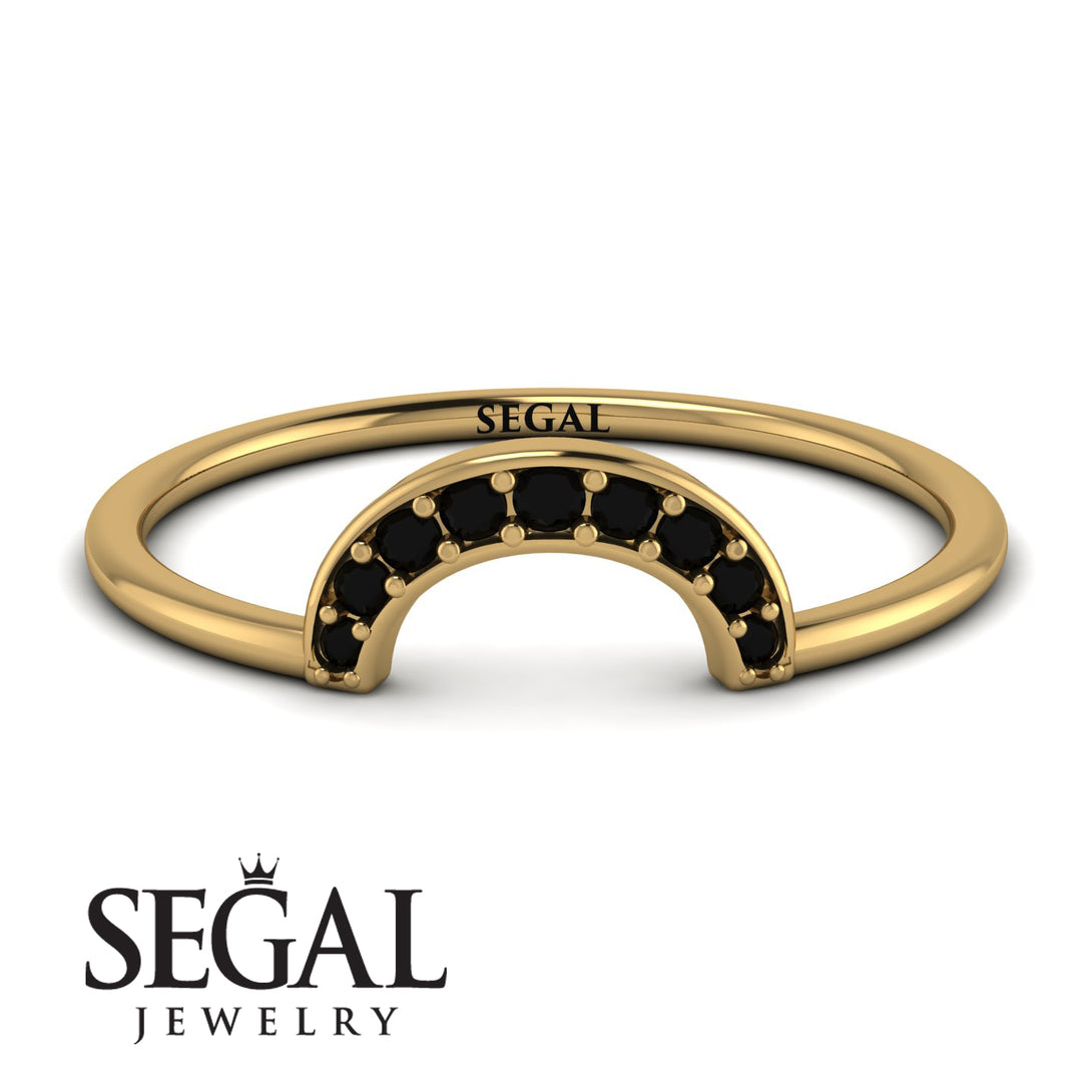 Half Round Stacking Black Diamond Ring - Alana No. 7