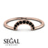 Half Round Stacking Black Diamond Ring - Alana No. 8