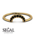 Half Round Stacking Black Diamond Ring - Alana No. 7 image 6