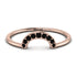 Half Round Stacking Black Diamond Ring - Alana No. 8