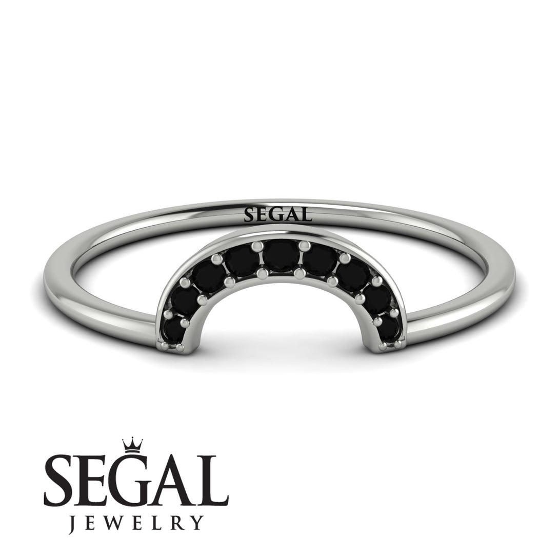 Half Round Stacking Black Diamond Ring - Alana No. 9