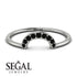 Half Round Stacking Black Diamond Ring - Alana No. 9