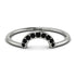 Half Round Stacking Black Diamond Ring - Alana No. 9