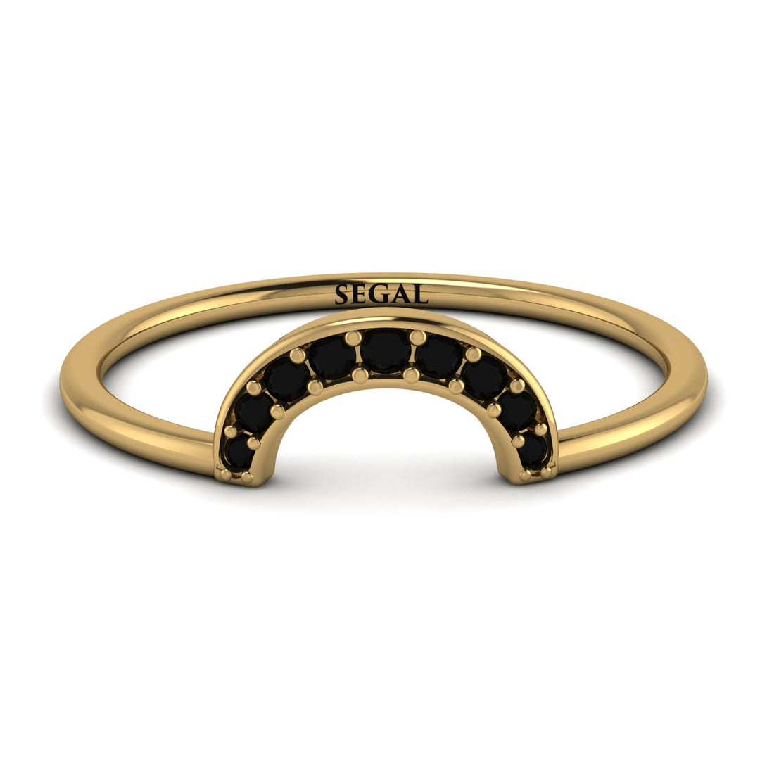 Half Round Stacking Black Diamond Ring - Alana No. 7