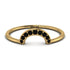 Half Round Stacking Black Diamond Ring - Alana No. 7