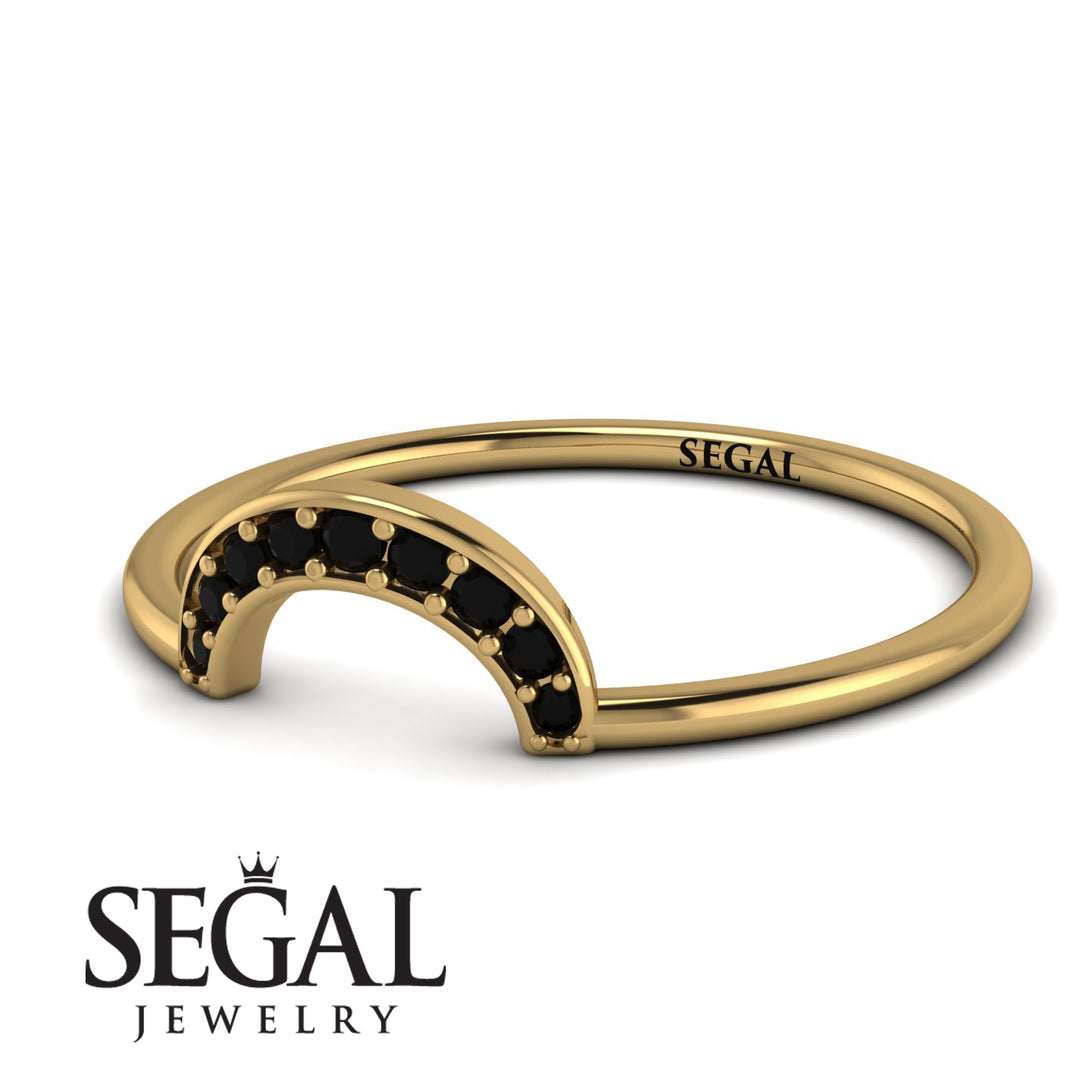 Half Round Stacking Black Diamond Ring - Alana No. 7