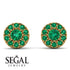 Halo Emerald Earrings - Heaven No. 19