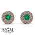 Halo Emerald Earrings - Heaven No. 5
