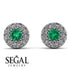Halo Emerald Earrings - Heaven No. 6