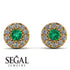 Halo Emerald Earrings - Heaven No. 4 image 9