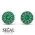 Halo Emerald Earrings - Heaven No. 21
