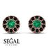 Halo Emerald Earrings - Heaven No. 35