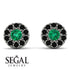 Halo Emerald Earrings - Heaven No. 36 image 9
