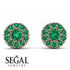 Halo Emerald Earrings - Heaven No. 20 image 9
