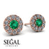Halo Emerald Earrings - Heaven No. 5