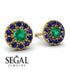 Halo Emerald Earrings - Heaven No. 64