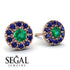 Halo Emerald Earrings - Heaven No. 65