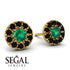 Halo Emerald Earrings - Heaven No. 34 image 2