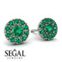 Halo Emerald Earrings - Heaven No. 21
