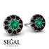 Halo Emerald Earrings - Heaven No. 36 image 2