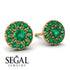 Halo Emerald Earrings - Heaven No. 19