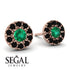 Halo Emerald Earrings - Heaven No. 35