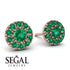 Halo Emerald Earrings - Heaven No. 20