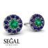 Halo Emerald Earrings - Heaven No. 66
