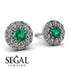 Halo Emerald Earrings - Heaven No. 6